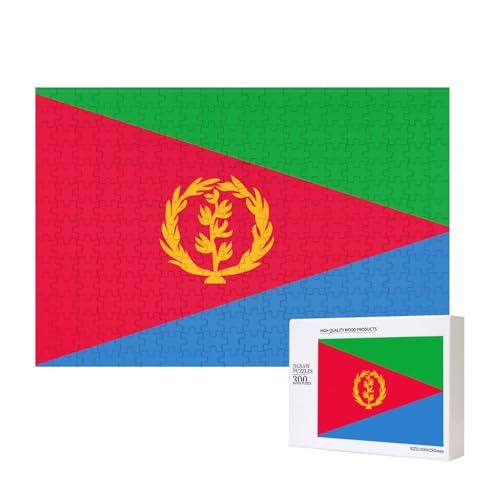 Poezjzw Klassisches Puzzle mit eritreischer Flagge, 300 Teile, Holzpuzzle, moderne Wohnkultur, intellektuelles Spiel, 40 x 28 cm Poezjzw Klassisches Puzzle mit eritreischer Flagge, 300 Teile, Holzpuzzle, moderne Wohnkultur, intellektuelles Spiel, 40 x 28 cm von POEZJZW