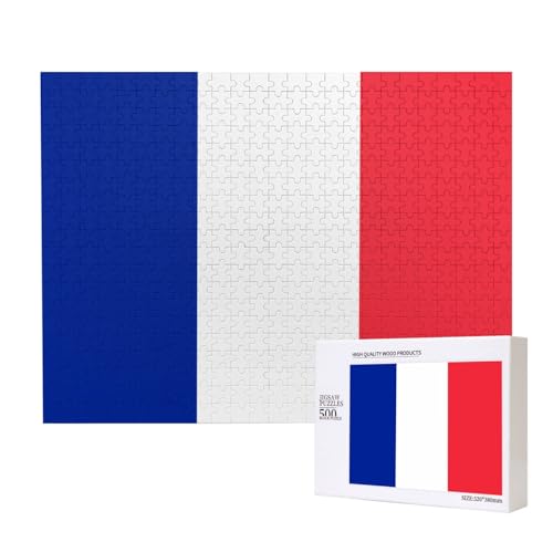 Poezjzw Klassisches Puzzle mit französischer Flagge, 500 Teile, Holzpuzzle, moderne Wohnkultur, intellektuelles Spiel, 52 x 38 cm Poezjzw Klassisches Puzzle mit französischer Flagge, 500 Teile, Holzpuzzle, moderne Wohnkultur, intellektuelles Spiel, 52 x 38 cm von POEZJZW
