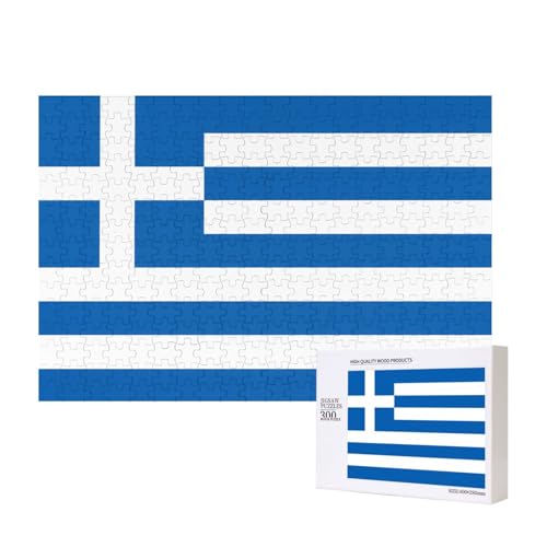 Poezjzw Klassisches Puzzle mit griechischer Flagge, 300 Teile, Holzpuzzle, moderne Wohnkultur, intellektuelles Spiel, 40 x 28 cm Poezjzw Klassisches Puzzle mit griechischer Flagge, 300 Teile, Holzpuzzle, moderne Wohnkultur, intellektuelles Spiel, 40 x 28 cm von POEZJZW