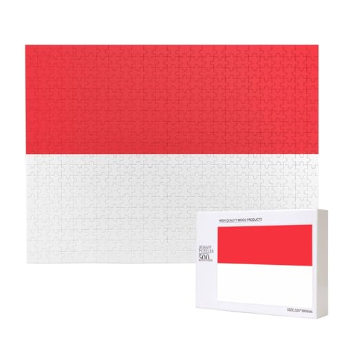 Poezjzw Klassisches Puzzle mit indonesischer Flagge, 500 Teile, Holzpuzzle, moderne Wohnkultur, intellektuelles Spiel, 52 x 38 cm Poezjzw Klassisches Puzzle mit indonesischer Flagge, 500 Teile, Holzpuzzle, moderne Wohnkultur, intellektuelles Spiel, 52 x 38 cm von POEZJZW