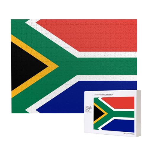 Poezjzw Klassisches Puzzle mit südafrikanischer Flagge, 500 Teile, Holzpuzzle, moderne Wohnkultur, intellektuelles Spiel, 52 x 38 cm Poezjzw Klassisches Puzzle mit südafrikanischer Flagge, 500 Teile, Holzpuzzle, moderne Wohnkultur, intellektuelles Spiel, 52 x 38 cm von POEZJZW
