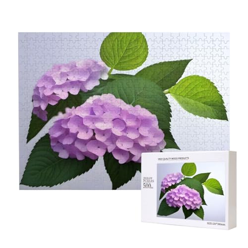 Poezjzw Klassisches Puzzle mit verzweigten Hortensien, 500 Teile, Holzpuzzle, moderne Wohnkultur, intellektuelles Spiel, 52 x 38 cm Poezjzw Klassisches Puzzle mit verzweigten Hortensien, 500 Teile, Holzpuzzle, moderne Wohnkultur, intellektuelles Spiel, 52 x 38 cm von POEZJZW
