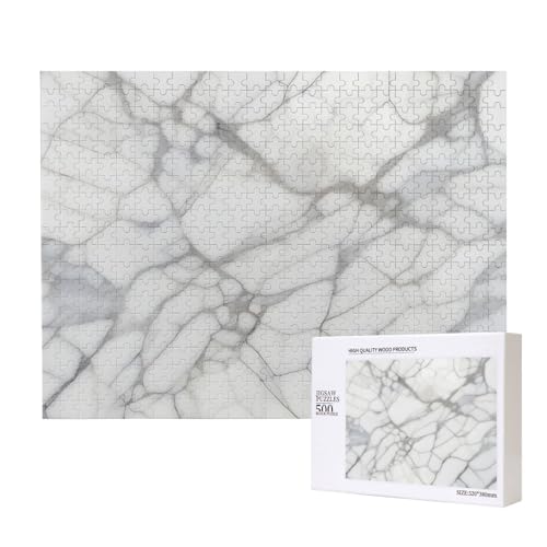 Poezjzw Klassisches Puzzle mit weißen Marmoradern, 500 Teile, Holzpuzzle, moderne Wohnkultur, intellektuelles Spiel, 52 x 38 cm Poezjzw Klassisches Puzzle mit weißen Marmoradern, 500 Teile, Holzpuzzle, moderne Wohnkultur, intellektuelles Spiel, 52 x 38 cm von POEZJZW