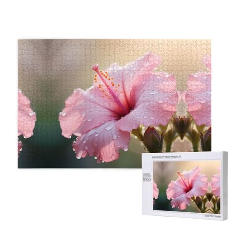 Poezjzw Koreanische Nationalblumen-Puzzles für Erwachsene, 1000 Teile, Holzpuzzle für Familie, Freunde, Heimdekoration, Wandkunst, 75 x 50 cm von POEZJZW