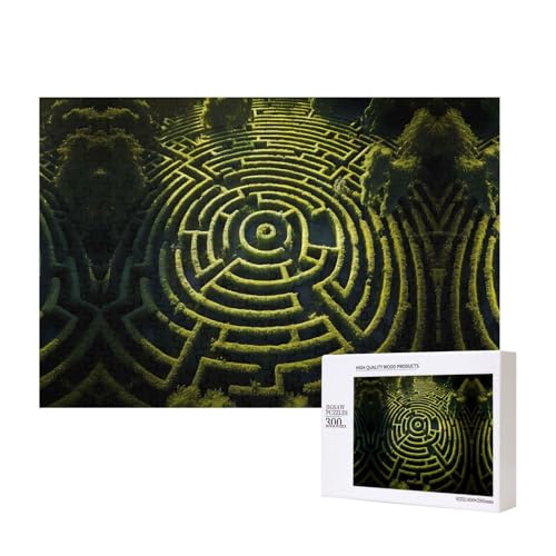 Poezjzw Labyrinth-Puzzles für Erwachsene, 300 Teile, Holzpuzzle für Familie, Freunde, Heimdekoration, Wandkunst, 15,7 x 27,9 cm Poezjzw Labyrinth-Puzzles für Erwachsene, 300 Teile, Holzpuzzle für Familie, Freunde, Heimdekoration, Wandkunst, 15,7 x 27,9 cm von POEZJZW