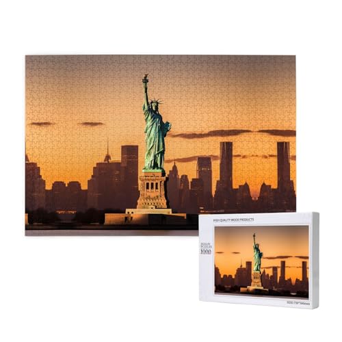 Poezjzw Lady Liberty Puzzles für Erwachsene, 1000 Teile, Holzpuzzle für Familie, Freunde, Heimdekoration, Wandkunst, 75 x 50 cm Poezjzw Lady Liberty Puzzles für Erwachsene, 1000 Teile, Holzpuzzle für Familie, Freunde, Heimdekoration, Wandkunst, 75 x 50 cm von POEZJZW