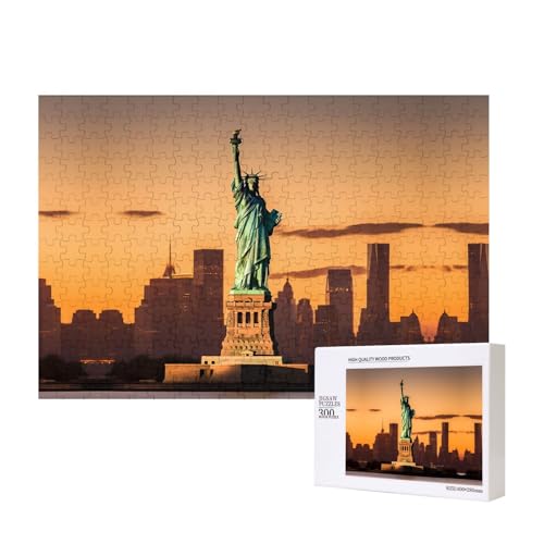 Poezjzw Lady Liberty Puzzles für Erwachsene, 300 Teile, Holzpuzzle für Familie, Freunde, Heimdekoration, Wandkunst, 15,7 x 27,9 cm Poezjzw Lady Liberty Puzzles für Erwachsene, 300 Teile, Holzpuzzle für Familie, Freunde, Heimdekoration, Wandkunst, 15,7 x 27,9 cm von POEZJZW