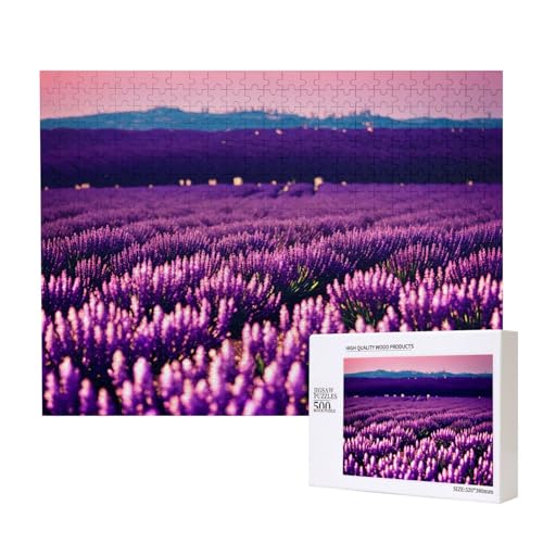 Poezjzw Lavender Classic Puzzle für Erwachsene, 500 Teile, Holzpuzzle, moderne Wohnkultur, intellektuelles Spiel, 52 x 38 cm Poezjzw Lavender Classic Puzzle für Erwachsene, 500 Teile, Holzpuzzle, moderne Wohnkultur, intellektuelles Spiel, 52 x 38 cm von POEZJZW