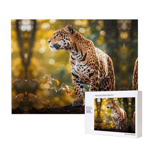 Poezjzw Leopard stehend in einem Baum Puzzles für Erwachsene 500 Teile Holzpuzzle für Familie Freund Heimdekoration Wandkunst 50,4 x 38,1 cm Poezjzw Leopard stehend in einem Baum Puzzles für Erwachsene 500 Teile Holzpuzzle für Familie Freund Heimdekoration Wandkunst 50,4 x 38,1 cm von POEZJZW