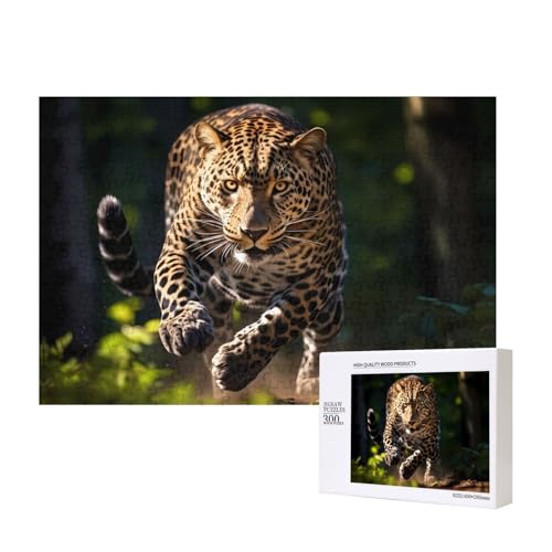 Poezjzw Leoparden-Puzzles für Erwachsene, 300 Teile, Holzpuzzle für Familie, Freunde, Heimdekoration, Wandkunst, 15,7 x 27,9 cm Poezjzw Leoparden-Puzzles für Erwachsene, 300 Teile, Holzpuzzle für Familie, Freunde, Heimdekoration, Wandkunst, 15,7 x 27,9 cm von POEZJZW