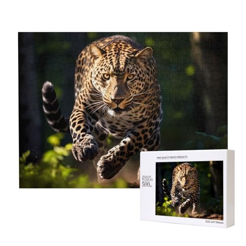 Poezjzw Leoparden-Puzzles für Erwachsene, Holzpuzzle für Familie, Freunde, Heimdekoration, Wandkunst, 500 x 38 cm Poezjzw Leoparden-Puzzles für Erwachsene, Holzpuzzle für Familie, Freunde, Heimdekoration, Wandkunst, 500 x 38 cm von POEZJZW