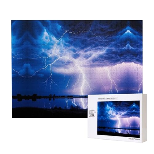 Poezjzw Lichtpuzzles für Erwachsene, 500 Teile, Holzpuzzle für Familie, Freunde, Heimdekoration, Wandkunst, 50 x 38 cm Poezjzw Lichtpuzzles für Erwachsene, 500 Teile, Holzpuzzle für Familie, Freunde, Heimdekoration, Wandkunst, 50 x 38 cm von POEZJZW