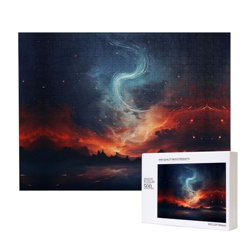 Poezjzw Liquefied Clouds2 Puzzles für Erwachsene, 500 Teile, Holzpuzzle für Familie, Freunde, Heimdekoration, Wandkunst, 500 x 38 cm Poezjzw Liquefied Clouds2 Puzzles für Erwachsene, 500 Teile, Holzpuzzle für Familie, Freunde, Heimdekoration, Wandkunst, 500 x 38 cm von POEZJZW