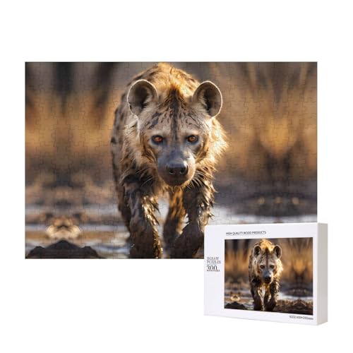 Poezjzw Lone Hyena Klassisches Puzzle für Erwachsene, 300 Teile, Holzpuzzle, moderne Wohnkultur, intellektuelles Spiel, 40 x 28 cm Poezjzw Lone Hyena Klassisches Puzzle für Erwachsene, 300 Teile, Holzpuzzle, moderne Wohnkultur, intellektuelles Spiel, 40 x 28 cm von POEZJZW