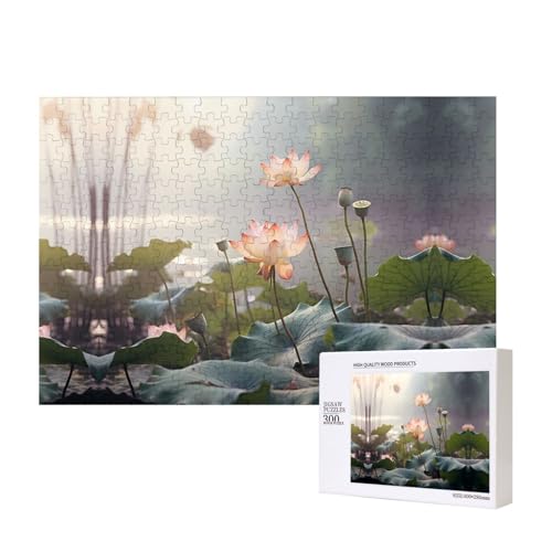 Poezjzw Lotusblumen-Puzzles für Erwachsene, 300 Teile, Holzpuzzle für Familie, Freunde, Heimdekoration, Wandkunst, 15,7 x 27,9 cm Poezjzw Lotusblumen-Puzzles für Erwachsene, 300 Teile, Holzpuzzle für Familie, Freunde, Heimdekoration, Wandkunst, 15,7 x 27,9 cm von POEZJZW