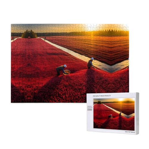Poezjzw Lycopin Puzzles für Erwachsene, 1000 Teile, Holzpuzzle für Familie, Freunde, Heimdekoration, Wandkunst, 75 x 50 cm von POEZJZW