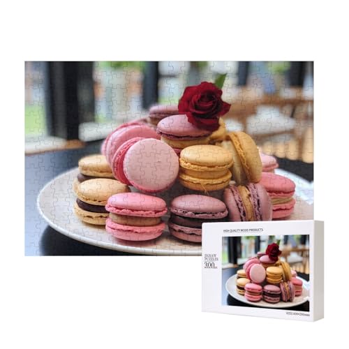 Poezjzw Macaron-Dessert-Puzzles für Erwachsene, 300 Teile, Holzpuzzle für Familie, Freunde, Heimdekoration, Wandkunst, 15,7 x 27,9 cm Poezjzw Macaron-Dessert-Puzzles für Erwachsene, 300 Teile, Holzpuzzle für Familie, Freunde, Heimdekoration, Wandkunst, 15,7 x 27,9 cm von POEZJZW