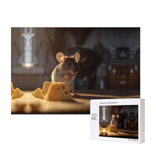 Poezjzw Mäuse-Puzzles für Erwachsene, 300 Teile, Holzpuzzle für Familie, Freunde, Heimdekoration, Wandkunst, 15,7 x 27,9 cm Poezjzw Mäuse-Puzzles für Erwachsene, 300 Teile, Holzpuzzle für Familie, Freunde, Heimdekoration, Wandkunst, 15,7 x 27,9 cm von POEZJZW