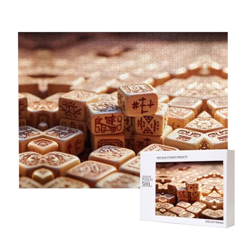 Poezjzw Mahjong Puzzles für Erwachsene, 500 Teile, Holzpuzzle für Familie, Freunde, Heimdekoration, Wandkunst, 50 x 38 cm Poezjzw Mahjong Puzzles für Erwachsene, 500 Teile, Holzpuzzle für Familie, Freunde, Heimdekoration, Wandkunst, 50 x 38 cm von POEZJZW
