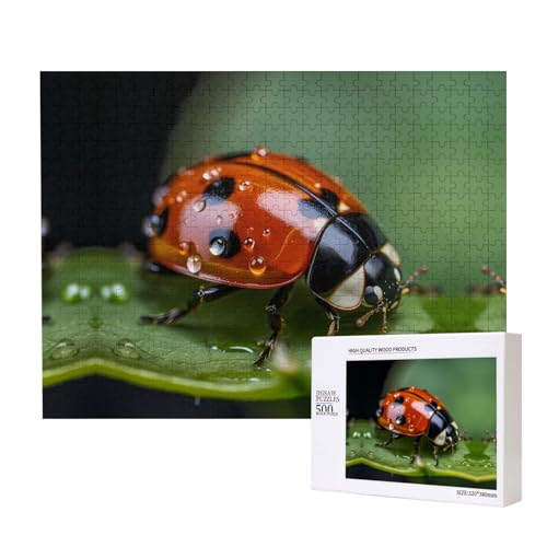 Poezjzw Marienkäfer-Puzzles für Erwachsene, 500 Teile, Holzpuzzle für Familie, Freunde, Heimdekoration, Wandkunst, 50 x 38 cm Poezjzw Marienkäfer-Puzzles für Erwachsene, 500 Teile, Holzpuzzle für Familie, Freunde, Heimdekoration, Wandkunst, 50 x 38 cm von POEZJZW
