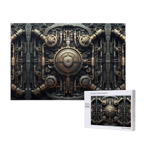 Poezjzw Mechaniker-Puzzles für Erwachsene, 1000 Teile, Holzpuzzle für Familie, Freunde, Heimdekoration, Wandkunst, 75 x 50 cm von POEZJZW