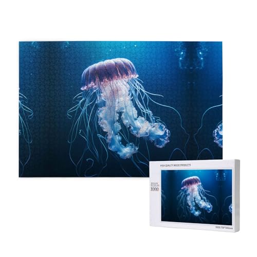 Poezjzw Medusa Puzzles für Erwachsene, 1000 Teile, Holzpuzzle für Familie, Freunde, Heimdekoration, Wandkunst, 75 x 50 cm von POEZJZW