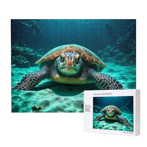 Poezjzw Meerschildkröte, klassisches Puzzle für Erwachsene, 500 Teile, Holzpuzzle, moderne Wohnkultur, intellektuelles Spiel, 52 x 38 cm Poezjzw Meerschildkröte, klassisches Puzzle für Erwachsene, 500 Teile, Holzpuzzle, moderne Wohnkultur, intellektuelles Spiel, 52 x 38 cm von POEZJZW