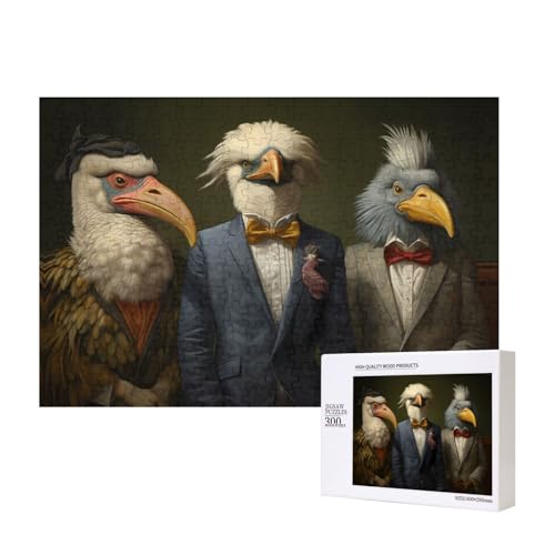Poezjzw Mehrfache Vogelkopf-Anthropomorphismen-Puzzles für Erwachsene, 300 Teile, Holzpuzzle für Familie, Freunde, Heimdekoration, Wandkunst, 15,7 x 27,9 cm Poezjzw Mehrfache Vogelkopf-Anthropomorphismen-Puzzles für Erwachsene, 300 Teile, Holzpuzzle für Familie, Freunde, Heimdekoration, Wandkunst, 15,7 x 27,9 cm von POEZJZW