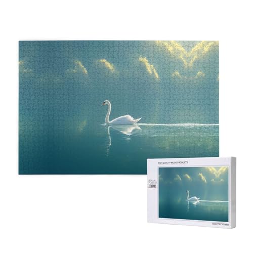 Poezjzw Middle Goose River Puzzles für Erwachsene, 1000 Teile, Holzpuzzle für Familie, Freunde, Heimdekoration, Wandkunst, 75 x 50 cm Poezjzw Middle Goose River Puzzles für Erwachsene, 1000 Teile, Holzpuzzle für Familie, Freunde, Heimdekoration, Wandkunst, 75 x 50 cm von POEZJZW