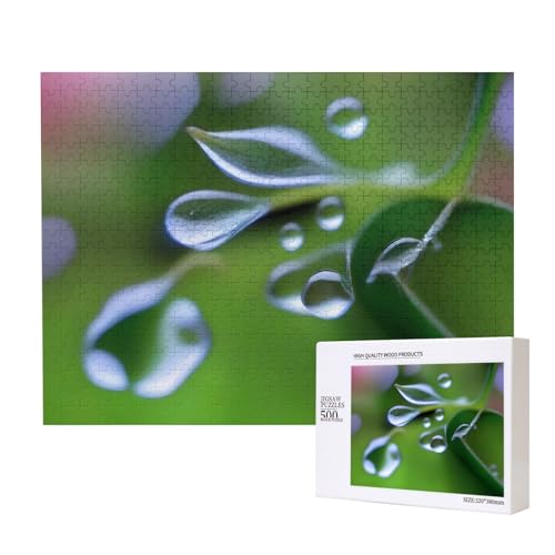 Poezjzw Morning Dew Klassisches Puzzle für Erwachsene, 500 Teile, Holzpuzzle, moderne Wohnkultur, intellektuelles Spiel, 52 x 38 cm von POEZJZW