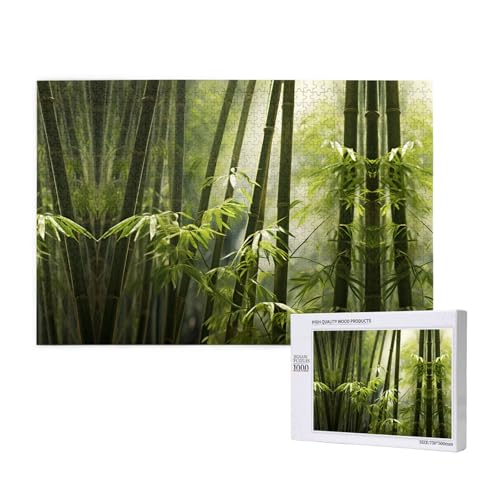 Poezjzw Moso Bambus-Puzzles für Erwachsene, 1000 Teile, Holzpuzzle für Familie, Freunde, Heimdekoration, Wandkunst, 75 x 50 cm Poezjzw Moso Bambus-Puzzles für Erwachsene, 1000 Teile, Holzpuzzle für Familie, Freunde, Heimdekoration, Wandkunst, 75 x 50 cm von POEZJZW