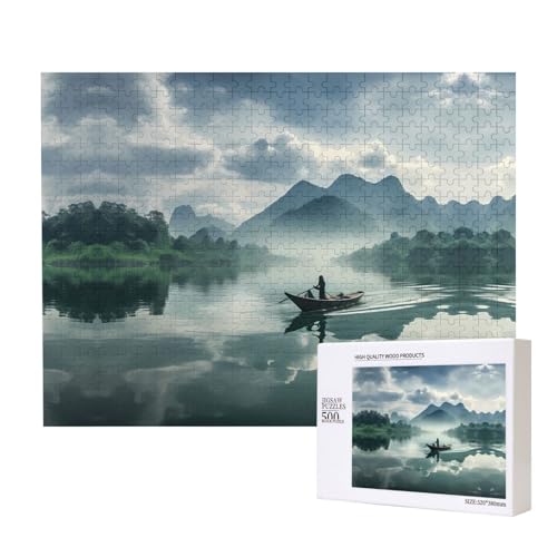 Poezjzw Mt Guilin in Guangxi-Puzzles für Erwachsene, 500 Teile, Holzpuzzle für Familie, Freunde, Heimdekoration, Wandkunst, 50 x 38 cm Poezjzw Mt Guilin in Guangxi-Puzzles für Erwachsene, 500 Teile, Holzpuzzle für Familie, Freunde, Heimdekoration, Wandkunst, 50 x 38 cm von POEZJZW