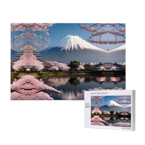 Poezjzw Mt. Fuji im frühen Frühjahr, klassisches Puzzle für Erwachsene, 1000 Teile, Holzpuzzle, moderne Wohnkultur, intellektuelles Spiel, 75 x 50 cm Poezjzw Mt. Fuji im frühen Frühjahr, klassisches Puzzle für Erwachsene, 1000 Teile, Holzpuzzle, moderne Wohnkultur, intellektuelles Spiel, 75 x 50 cm von POEZJZW