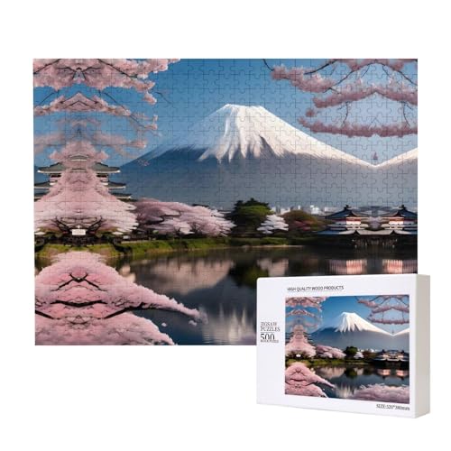 Poezjzw Mt. Fuji im frühen Frühling, klassisches Puzzle für Erwachsene, 500 Teile, Holzpuzzle, moderne Wohnkultur, intellektuelles Spiel, 52 x 38 cm Poezjzw Mt. Fuji im frühen Frühling, klassisches Puzzle für Erwachsene, 500 Teile, Holzpuzzle, moderne Wohnkultur, intellektuelles Spiel, 52 x 38 cm von POEZJZW
