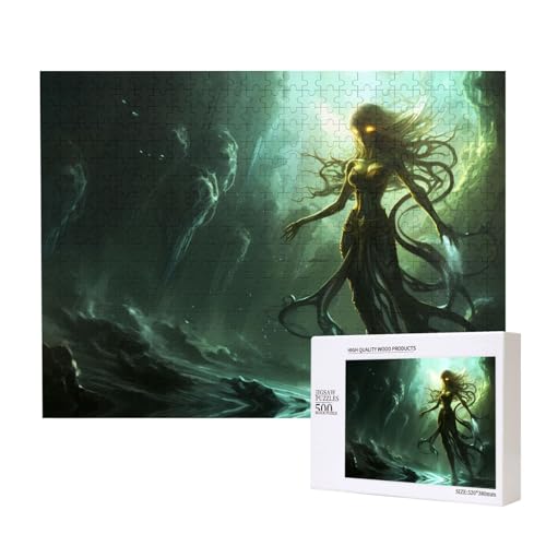 Poezjzw Mysterious Sirenen-Puzzles für Erwachsene, 500 Teile, Holzpuzzle für Familie, Freunde, Heimdekoration, Wandkunst, 50 x 38 cm Poezjzw Mysterious Sirenen-Puzzles für Erwachsene, 500 Teile, Holzpuzzle für Familie, Freunde, Heimdekoration, Wandkunst, 50 x 38 cm von POEZJZW
