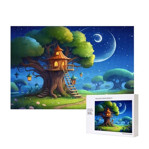 Poezjzw Mysterious Tree House Puzzles für Erwachsene, 300 Teile, Holzpuzzle für Familie, Freunde, Heimdekoration, Wandkunst, 15,7 x 27,9 cm Poezjzw Mysterious Tree House Puzzles für Erwachsene, 300 Teile, Holzpuzzle für Familie, Freunde, Heimdekoration, Wandkunst, 15,7 x 27,9 cm von POEZJZW