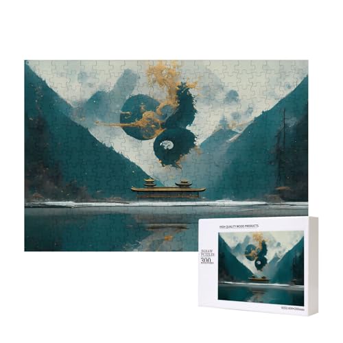Poezjzw Mysterious Valley Puzzles für Erwachsene, 300 Teile, Holzpuzzle für Familie, Freunde, Heimdekoration, Wandkunst, 15,7 x 27,9 cm Poezjzw Mysterious Valley Puzzles für Erwachsene, 300 Teile, Holzpuzzle für Familie, Freunde, Heimdekoration, Wandkunst, 15,7 x 27,9 cm von POEZJZW