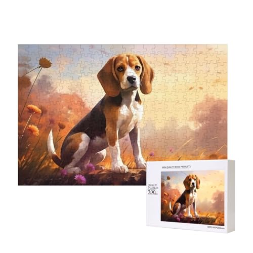 Poezjzw Nerdy Beagle-Puzzles für Erwachsene, 300 Teile, Holzpuzzle für Familie, Freunde, Heimdekoration, Wandkunst, 15,7 x 27,9 cm Poezjzw Nerdy Beagle-Puzzles für Erwachsene, 300 Teile, Holzpuzzle für Familie, Freunde, Heimdekoration, Wandkunst, 15,7 x 27,9 cm von POEZJZW