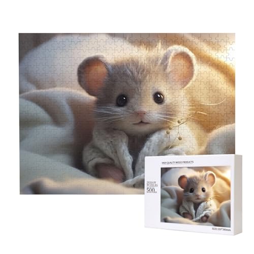Poezjzw Nerdy Mouse Boy Puzzles für Erwachsene, 500 Teile, Holzpuzzle für Familie, Freunde, Heimdekoration, Wandkunst, 500 x 38 cm Poezjzw Nerdy Mouse Boy Puzzles für Erwachsene, 500 Teile, Holzpuzzle für Familie, Freunde, Heimdekoration, Wandkunst, 500 x 38 cm von POEZJZW