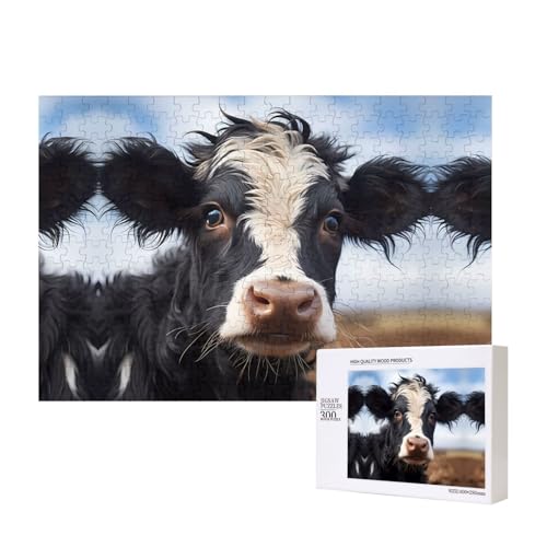 Poezjzw Niedliche Kuh Erwachsene Classic Puzzle 300 Teile Holzpuzzle Moderne Wohnkultur Intellektuelles Spiel 40 x 28 cm Poezjzw Niedliche Kuh Erwachsene Classic Puzzle 300 Teile Holzpuzzle Moderne Wohnkultur Intellektuelles Spiel 40 x 28 cm von POEZJZW