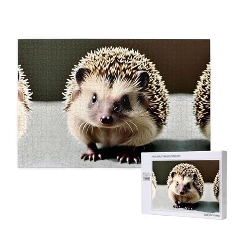 Poezjzw Niedliches Igel-Puzzle für Erwachsene, klassisches Puzzle, 1000 Teile, Holzpuzzle, moderne Heimdekoration, intellektuelles Spiel, 75 x 50 cm Poezjzw Niedliches Igel-Puzzle für Erwachsene, klassisches Puzzle, 1000 Teile, Holzpuzzle, moderne Heimdekoration, intellektuelles Spiel, 75 x 50 cm von POEZJZW