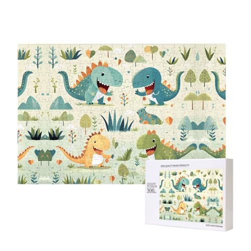 Poezjzw Niedliches kleines Baby-Dinosaurier-Puzzle für Erwachsene, klassisches Puzzle, 300 Teile, Holzpuzzle, moderne Wohnkultur, intellektuelles Spiel, 40 x 28 cm Poezjzw Niedliches kleines Baby-Dinosaurier-Puzzle für Erwachsene, klassisches Puzzle, 300 Teile, Holzpuzzle, moderne Wohnkultur, intellektuelles Spiel, 40 x 28 cm von POEZJZW