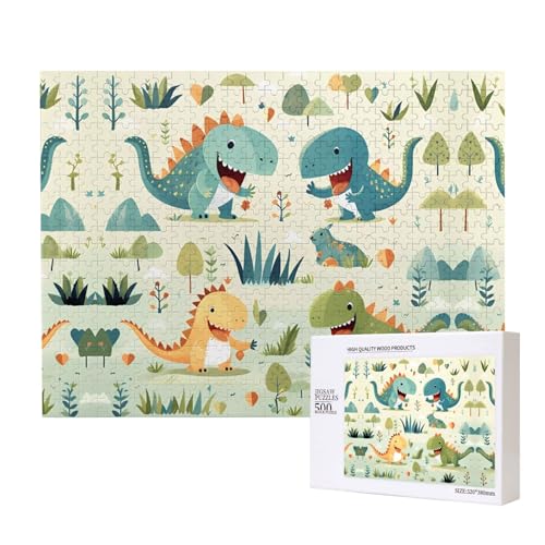 Poezjzw Niedliches kleines Baby-Dinosaurier-Puzzle für Erwachsene, klassisches Puzzle, 500 Teile, Holzpuzzle, moderne Wohnkultur, intellektuelles Spiel, 52 x 38 cm Poezjzw Niedliches kleines Baby-Dinosaurier-Puzzle für Erwachsene, klassisches Puzzle, 500 Teile, Holzpuzzle, moderne Wohnkultur, intellektuelles Spiel, 52 x 38 cm von POEZJZW