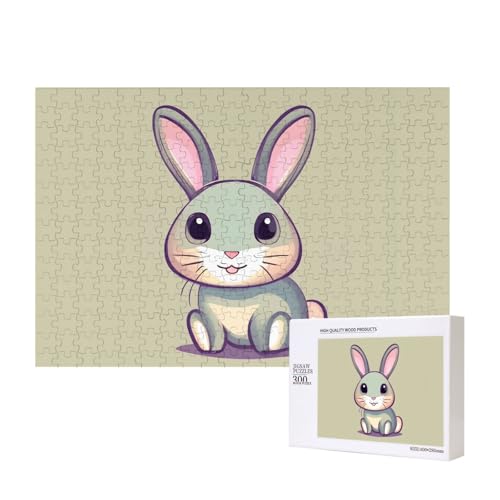 Poezjzw Niedliches kleines Häschen, klassisches Puzzle für Erwachsene, 300 Teile, Holzpuzzle, moderne Wohnkultur, intellektuelles Spiel, 40 x 28 cm Poezjzw Niedliches kleines Häschen, klassisches Puzzle für Erwachsene, 300 Teile, Holzpuzzle, moderne Wohnkultur, intellektuelles Spiel, 40 x 28 cm von POEZJZW