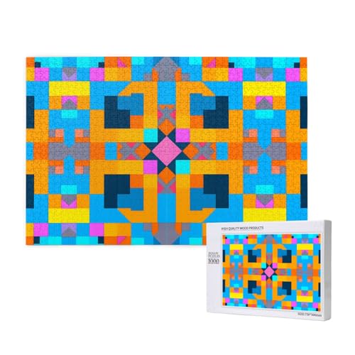 Poezjzw Numerisches Puzzle für Erwachsene, 1000 Teile, Holzpuzzle für Familie, Freunde, Heimdekoration, Wandkunst, 75 x 50 cm von POEZJZW