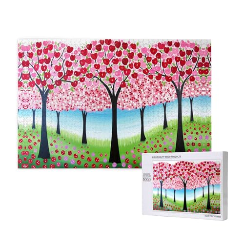 Poezjzw Obstbaum-Puzzles für Erwachsene, 1000 Teile, Holzpuzzle für Familie, Freunde, Heimdekoration, Wandkunst, 75 x 50 cm Poezjzw Obstbaum-Puzzles für Erwachsene, 1000 Teile, Holzpuzzle für Familie, Freunde, Heimdekoration, Wandkunst, 75 x 50 cm von POEZJZW