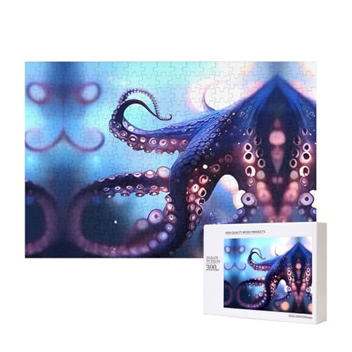 Poezjzw Octopuses Puzzles für Erwachsene, 300 Teile, Holzpuzzle für Familie, Freunde, Heimdekoration, Wandkunst, 15,7 x 27,9 cm Poezjzw Octopuses Puzzles für Erwachsene, 300 Teile, Holzpuzzle für Familie, Freunde, Heimdekoration, Wandkunst, 15,7 x 27,9 cm von POEZJZW