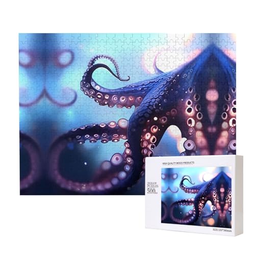 Poezjzw Octopuses Puzzles für Erwachsene, 500 Teile, Holzpuzzle für Familie, Freunde, Heimdekoration, Wandkunst, 50 x 38 cm Poezjzw Octopuses Puzzles für Erwachsene, 500 Teile, Holzpuzzle für Familie, Freunde, Heimdekoration, Wandkunst, 50 x 38 cm von POEZJZW