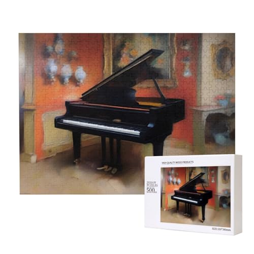 Poezjzw Oil Piano Adult Classic Jigsaw 500 Pieces Wooden Puzzle Modern Home Decor Intellectual Game 52 X 38 Cm Poezjzw Oil Piano Adult Classic Jigsaw 500 Pieces Wooden Puzzle Modern Home Decor Intellectual Game 52 X 38 Cm von POEZJZW