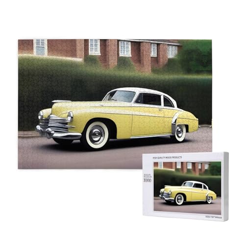 Poezjzw Oldtimer-Puzzle für Erwachsene, klassisches Puzzle, 1000 Teile, Holzpuzzle, moderne Wohnkultur, intellektuelles Spiel, 75 x 50 cm von POEZJZW